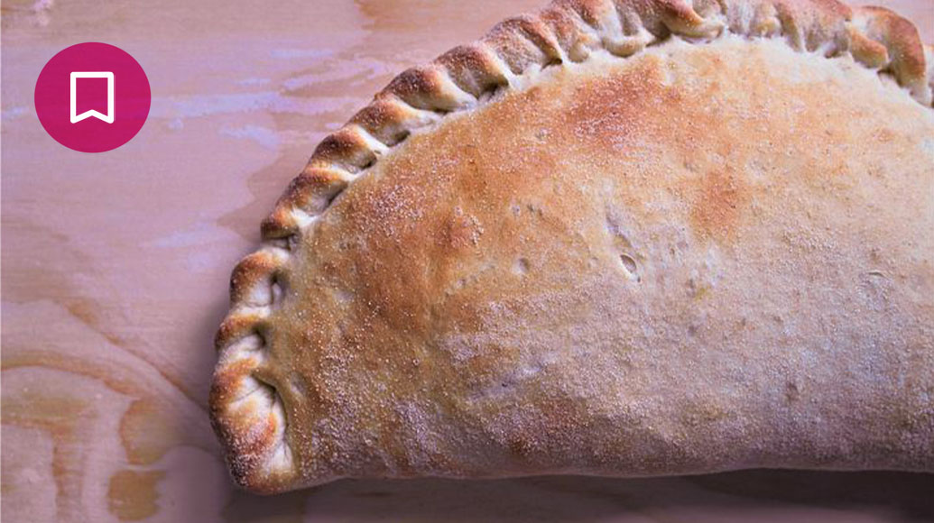 Calzone vegetariano con asparagi