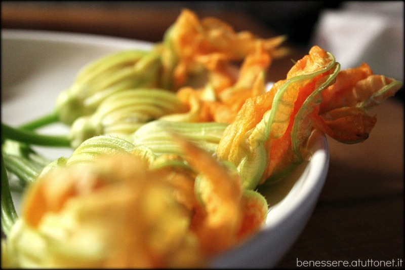 fiori di zucca ripieni di ricotta