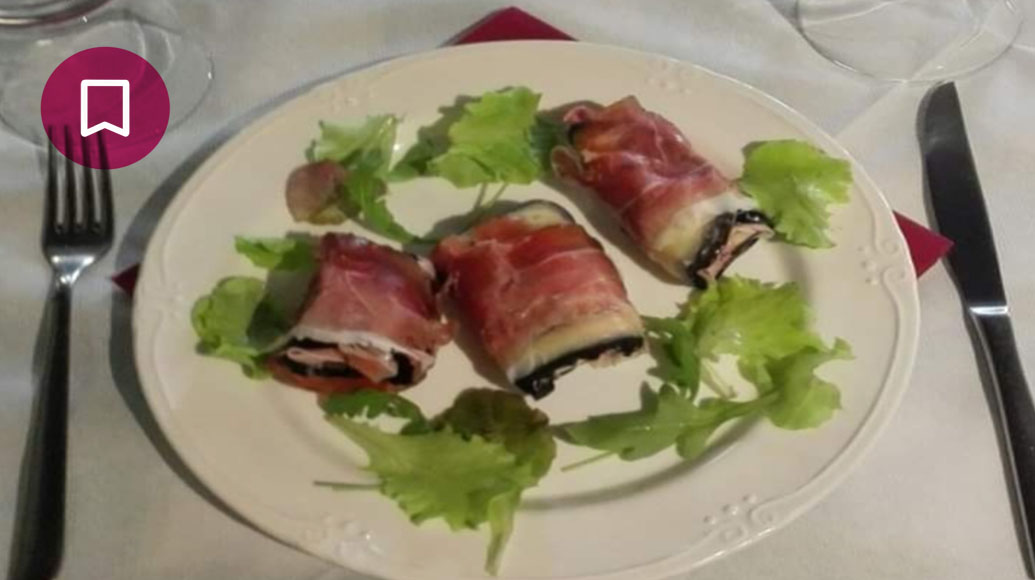 Involtini di melanzane con speck e formaggio