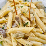 Penne con verza e pancetta