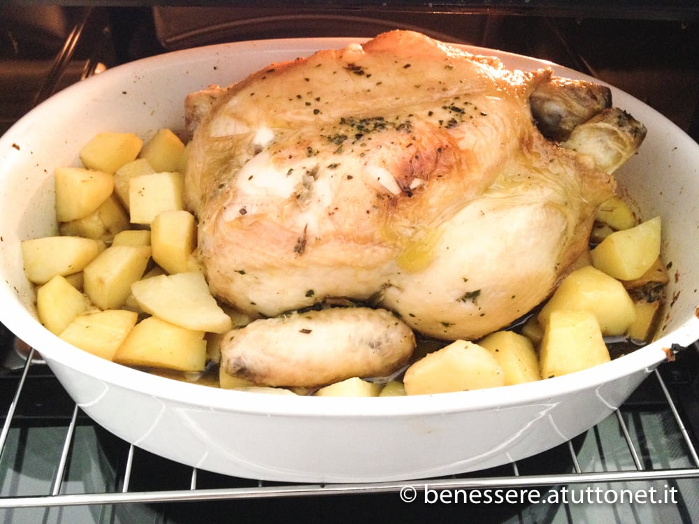 Pollo al forno con patate