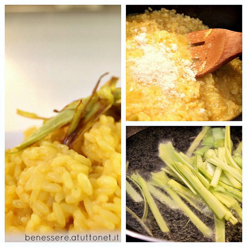 ricetta risotto allo zafferano con porro