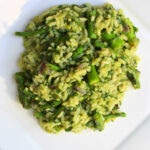 Risotto alla genovese con verdure e acciughe