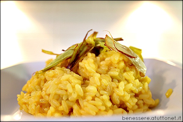 risotto porro e zafferano