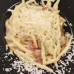 Strigoli all’amatriciana bianca