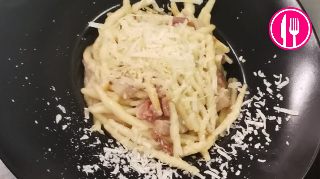 Strigoli all’amatriciana bianca