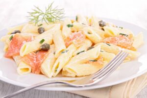 Penne con salmone