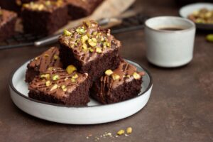 Brownie proteico al pistacchio